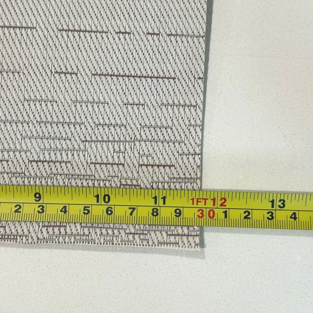 Set of 6 Placemats Textured Woven Neutral PVC Easy Clean Dining Table Kitchen‎